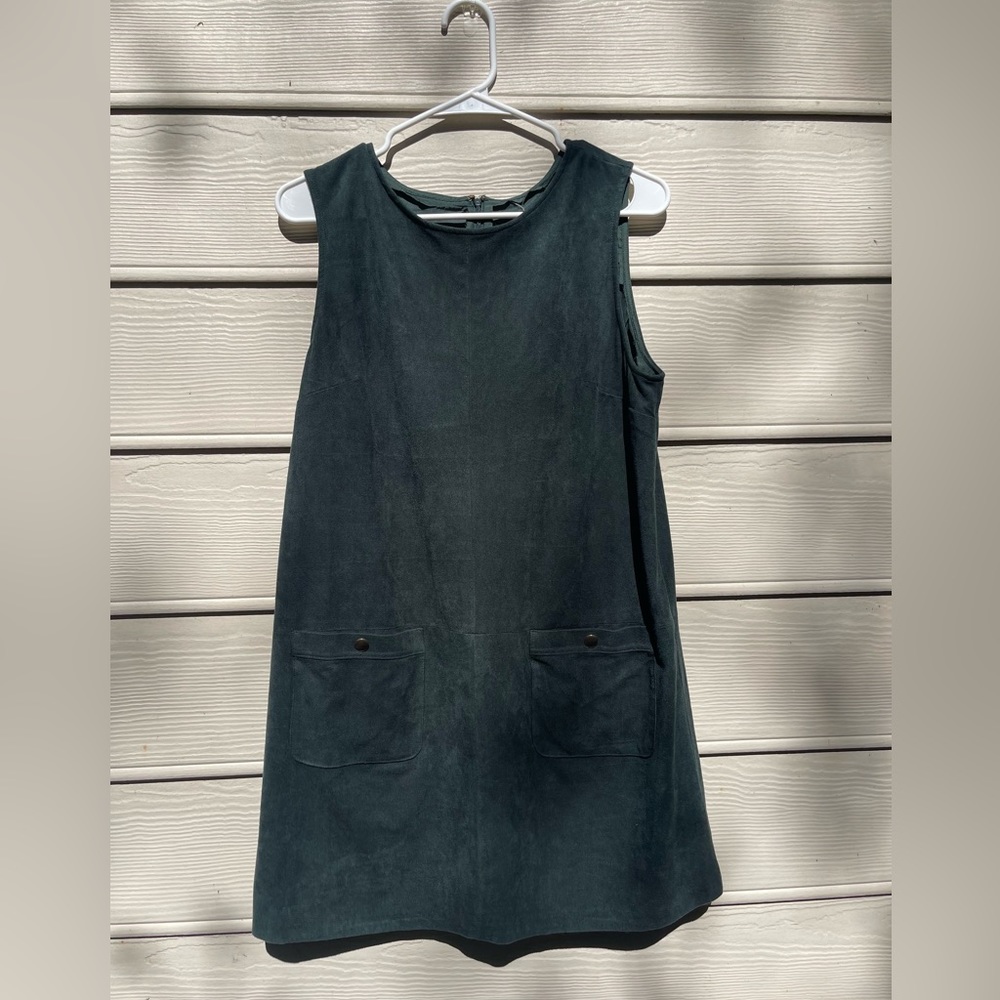 Forest Green Faux Suede Dress